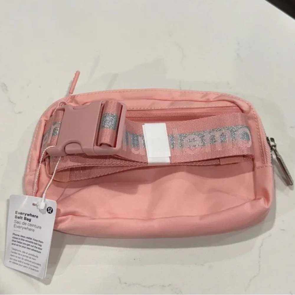 Lululemon Pink Bag with Gray Strap